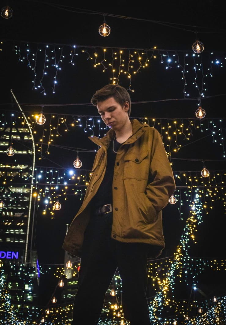 photo of me under lights